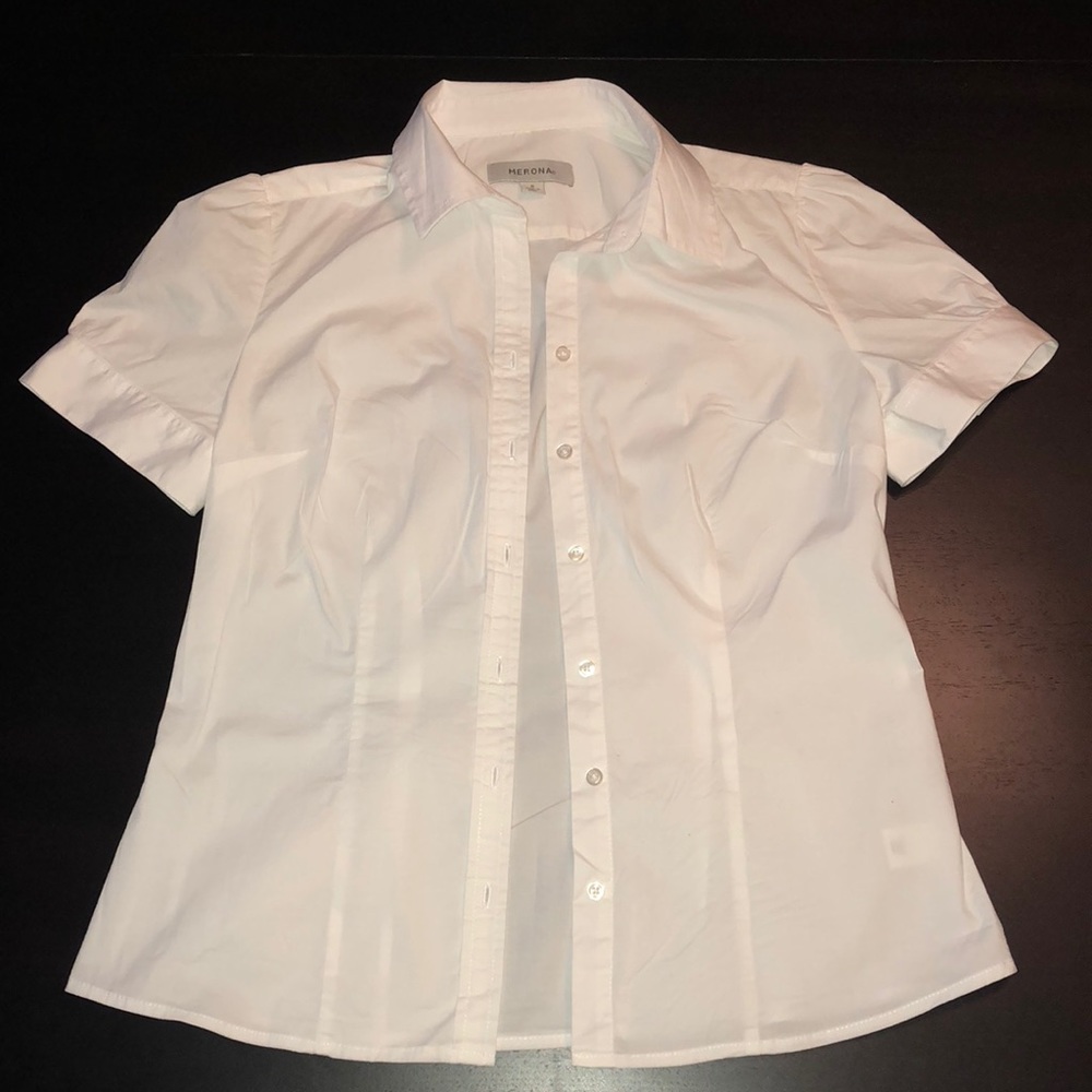 White Merona Blouse Size Small